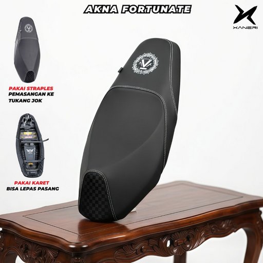 Akna AXL Cover Kulit Jok Motor Fortunate Motif Carbon Vario Nmax Pcx Beat