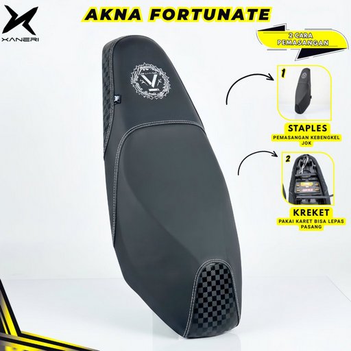 Akna AXL Cover Kulit Jok Motor Fortunate Motif Carbon Vario Nmax Pcx Beat Scoopy