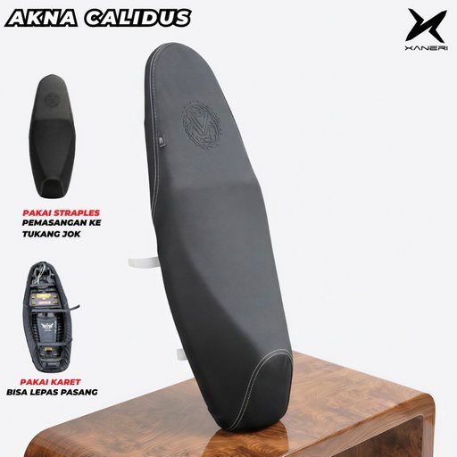 Akna AXL Cover Jok Motor Kulit Calidus Amplas Carbon 3D - Vario Led Old Mio Beat Nmax Supra Pcx Aerox Scoopy
