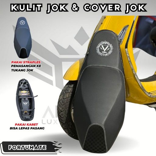 Akna AXL Cover Kulit Jok Motor Fortunate Motif Carbon Vario Nmax Pcx Beat