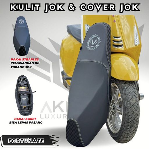 Akna AXL Cover Kulit Jok Motor Fortunate Motif Carbon Vario Nmax Pcx Beat